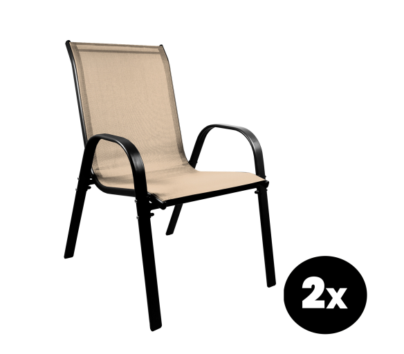 Aga 2x Zahradní židle MR4400BE-2 Béžová