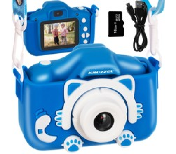 Dětský digitální fotoaparát 16 GB modrý Kruzzel DZ349