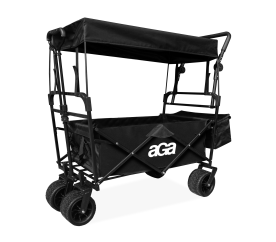 Aga Skládací přepravní vozík se stříškou MR4612 Černý