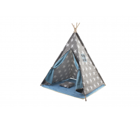 Aga4Kids Dětské Teepee Hvězdy Šedomodré