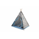 Aga4Kids Dětské Teepee Hvězdy Šedomodré