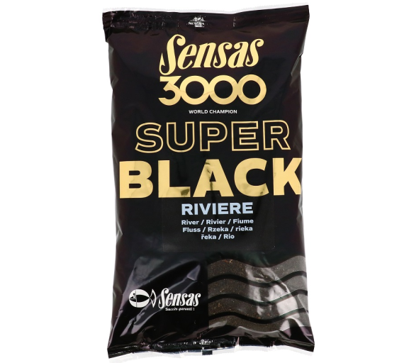 Sensas Krmítková směs 3000 Super Black River 1kg