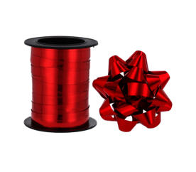 Aga Stuha 0,5 cm x 20 m + 6x ozdobná hvězda Červená