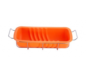 Forma na srnčí hřbet ve stojanu silikonová, oranžová - Renberg