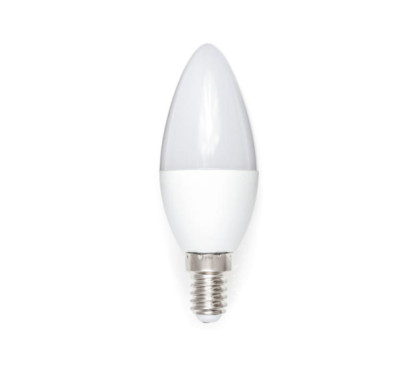 LED žárovka C37 - E14 - 7W - 580 lm - teplá bílá